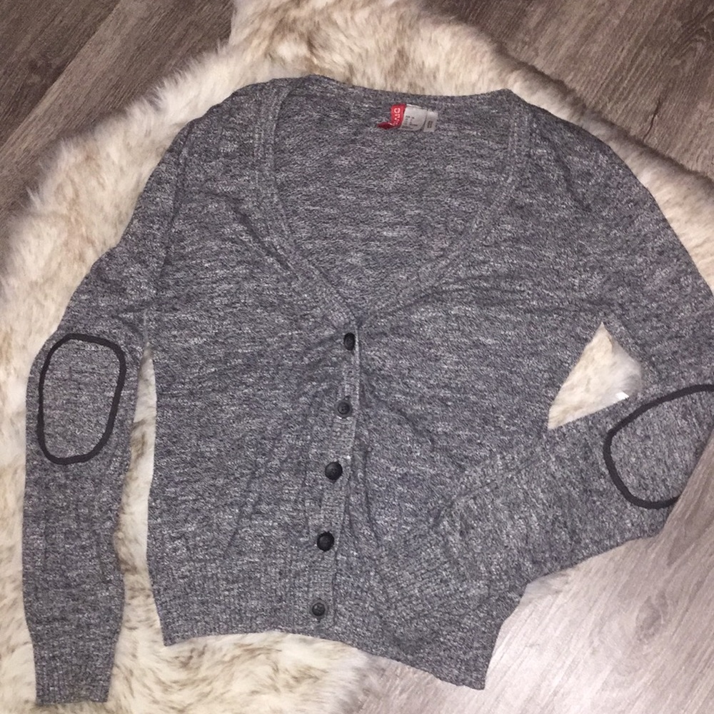 3/$20💥M H&M Salt and Pepper Elbow Patch Ca…